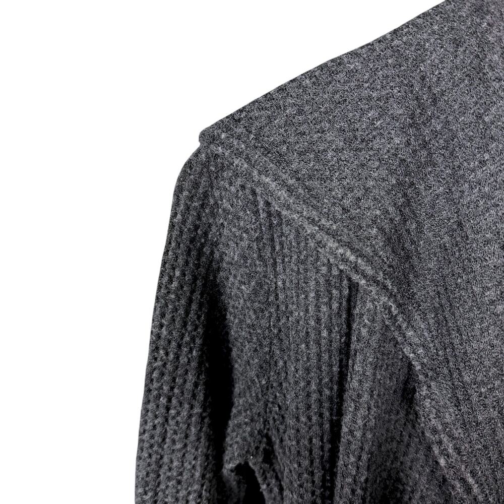 Beyond Yoga Sweater Cardigan Womens Xs Gray Rayon Hooded Belted Waffle Knit View 5